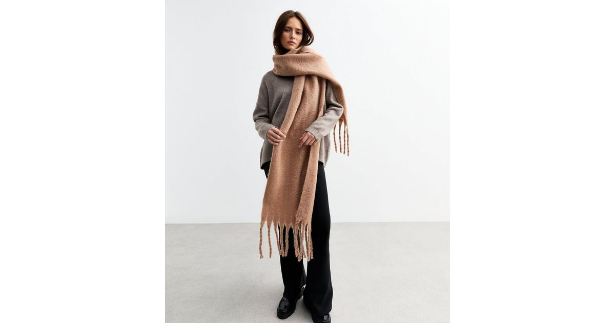 Camel Brushed Fringed Scarf
						
						Add to Saved Items
						Remove from Saved Items | New Look (UK)