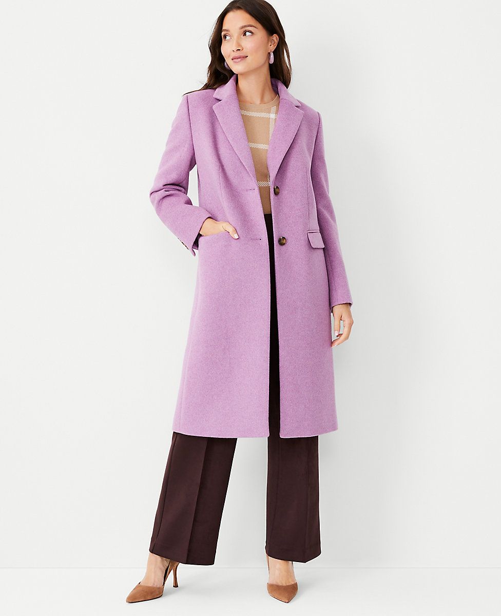 Wool Blend Chesterfield Coat | Ann Taylor (US)