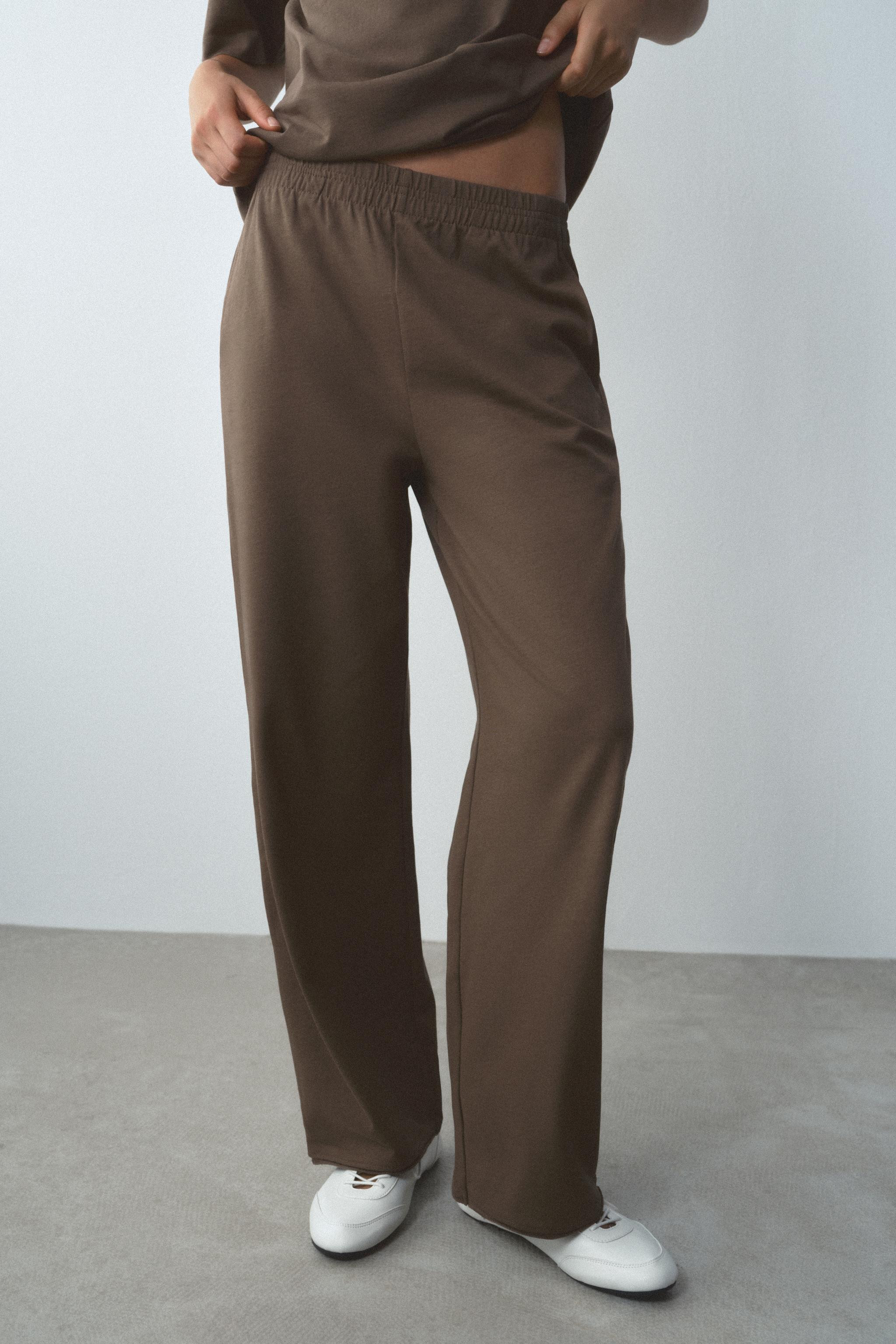 STRAIGHT-LEG COTTON TROUSERS | Zara UK