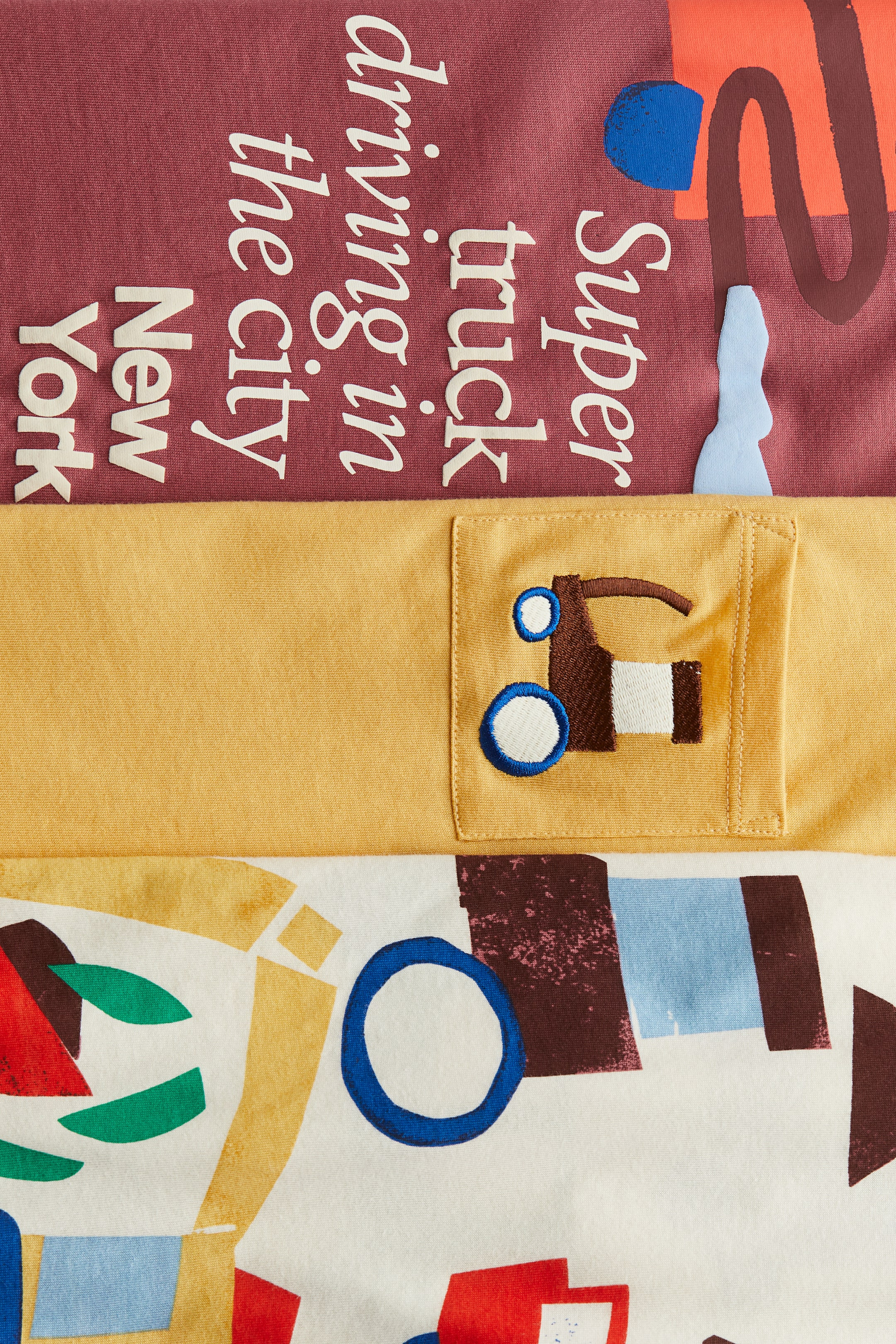 3-pack Cotton Shirts - White/vehicles - Kids | H&M US | H&M (US + CA)