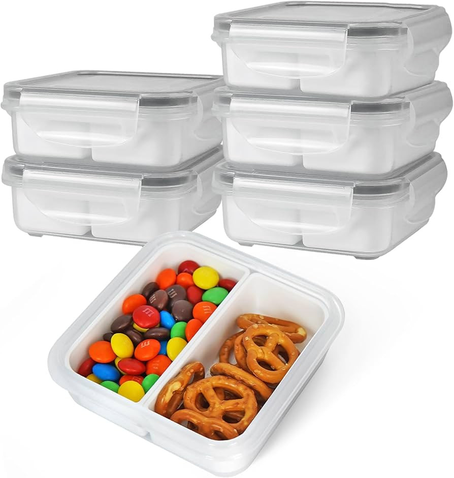 carrotez 2 Compartment Snack Containers, Mini Snack Containers for Mini Fridge, Small Food Storag... | Amazon (US)
