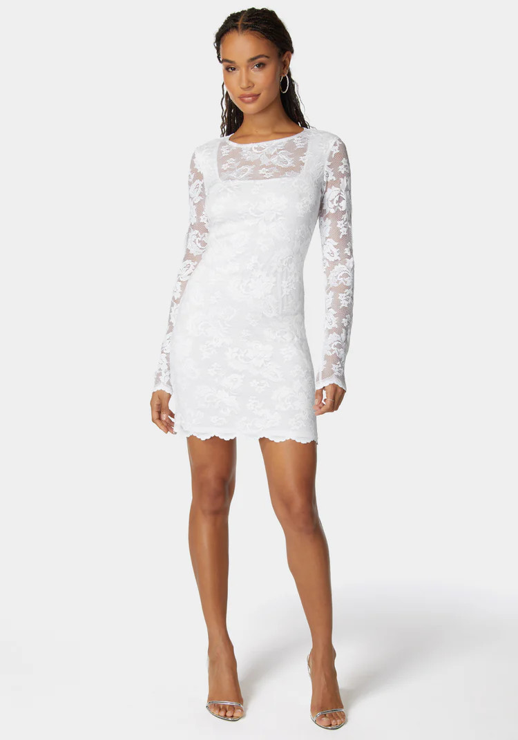Marseille Lace Long Sleeve Dress | Bebe