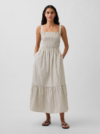 Poplin Smocked Bodice Maxi Dress | Gap (US)
