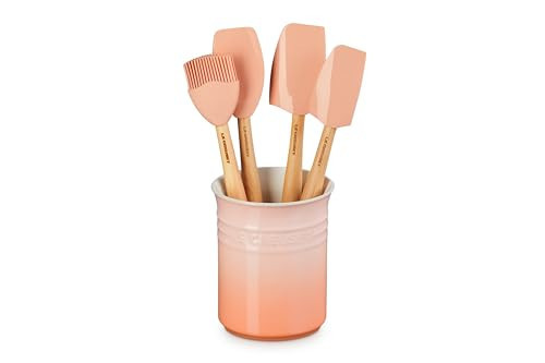 Le Creuset Stoneware & Silicone 5pc. Utensil Crock Set, Peche | Amazon (US)