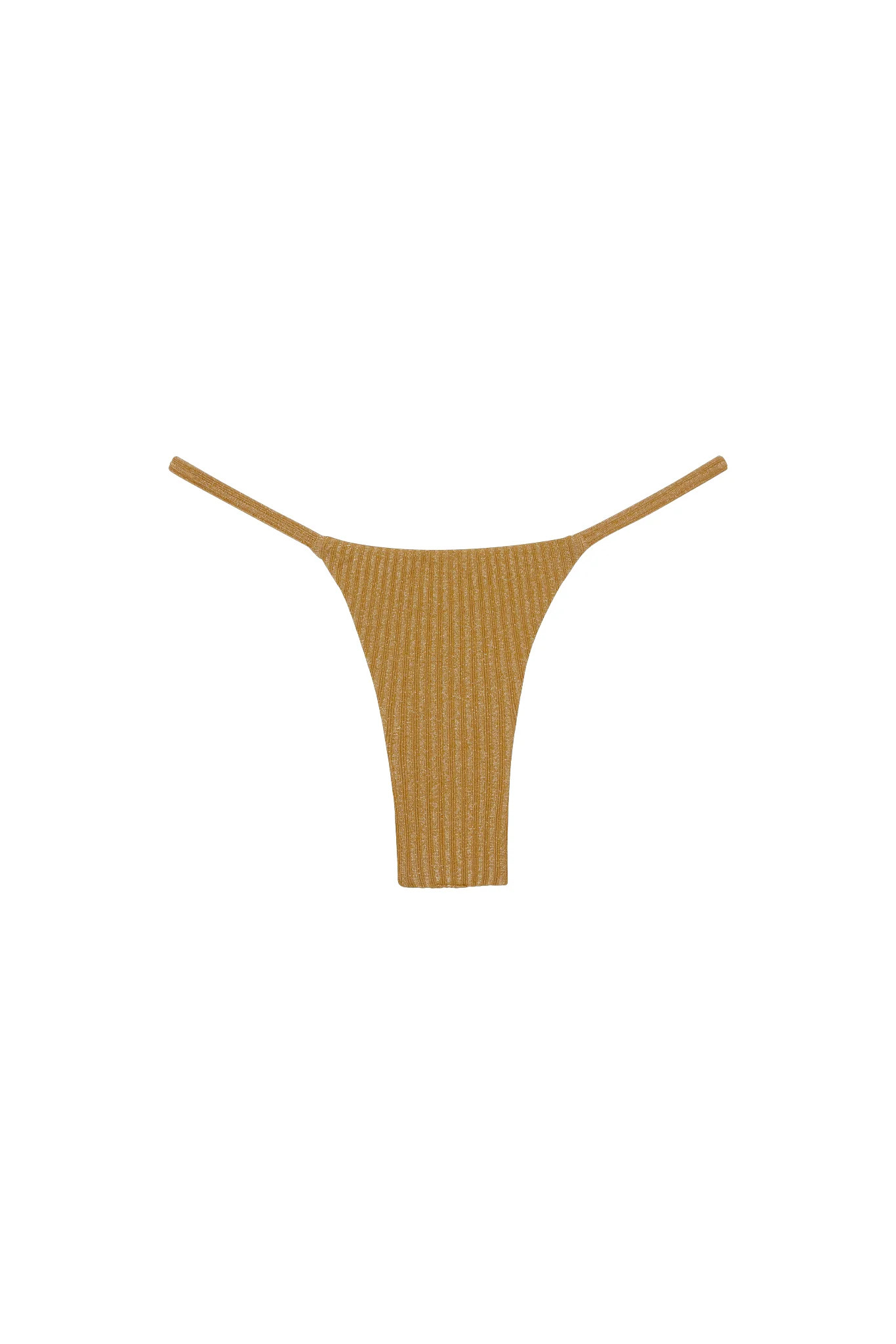 Barbados Bottom - Antique Gold Lurex Rib | Monday Swimwear