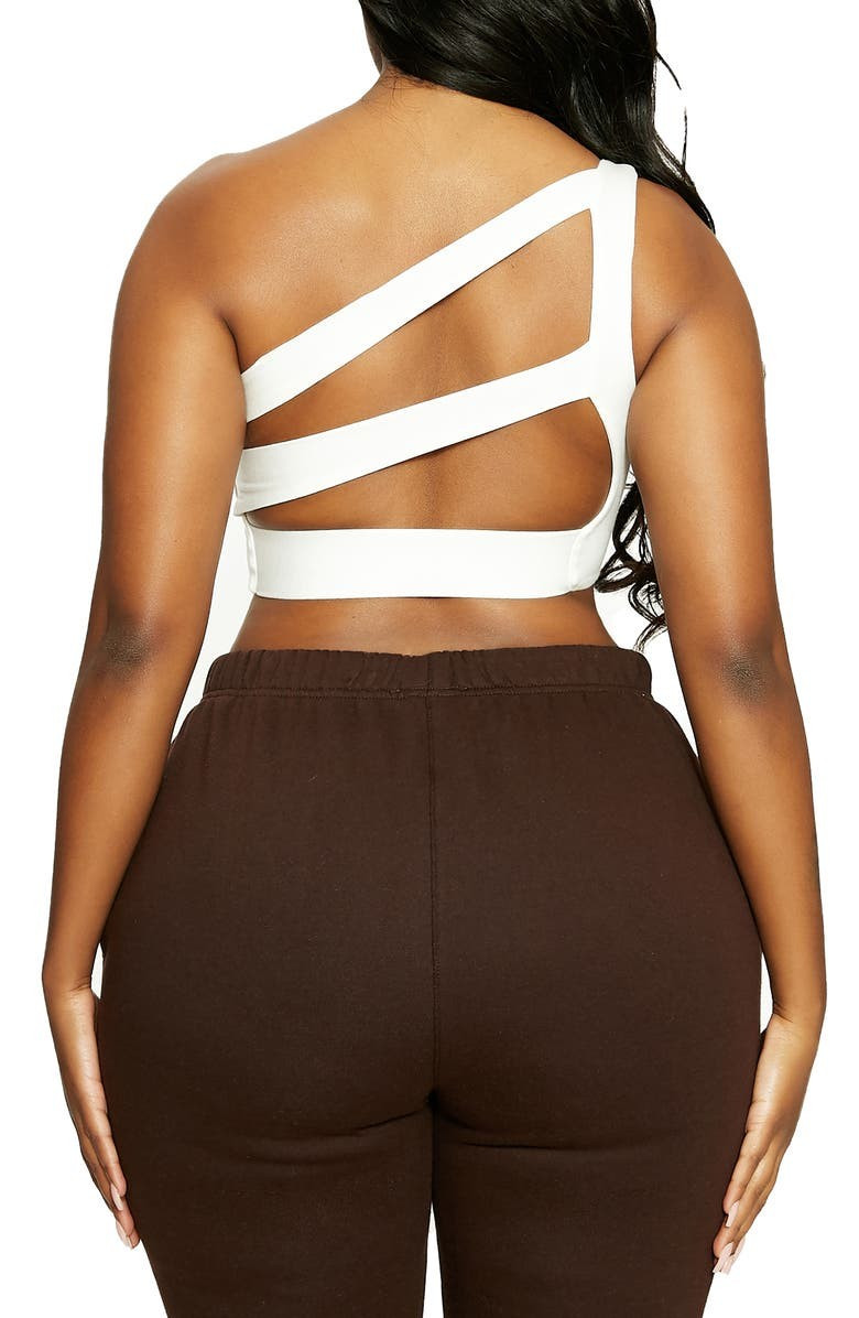 x Lori Harvey One-Shoulder Back Cutout Crop Top | Nordstrom