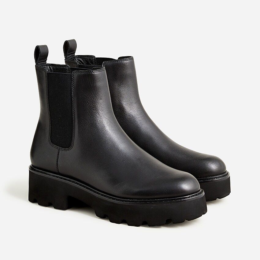 Lug-sole Chelsea boots in leather | J.Crew US