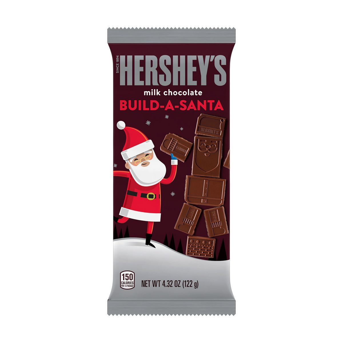 Hershey's Build-A-Santa Milk Chocolate Holiday Candy Bar - 4.32oz | Target
