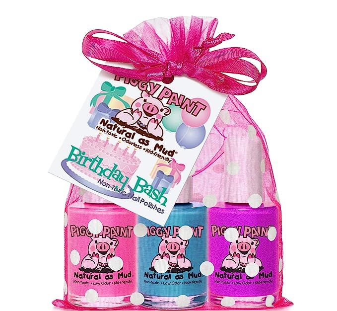 Piggy Paint 100% Non-toxic Girls Nail Polish - Safe, Chemical Free Low Odor for Kids, Gift Set, B... | Amazon (US)