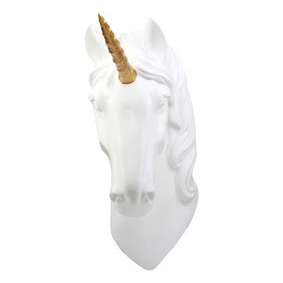 Enchanted Horned Unicorn 3D Ancient Rampart Fabled Steed Wall Décor | Wayfair North America