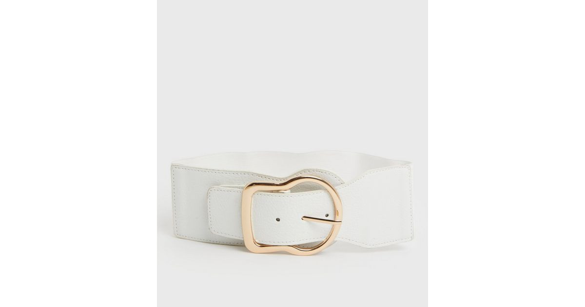 White Keyhole Buckle Stretch Belt
						
						Add to Saved Items
						Remove from Saved Items | New Look (UK)