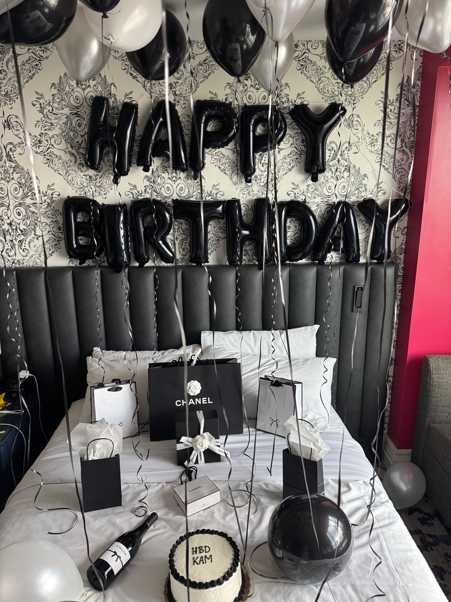 Surprise hotel decor for my daughter’s 21st birthday 🎉