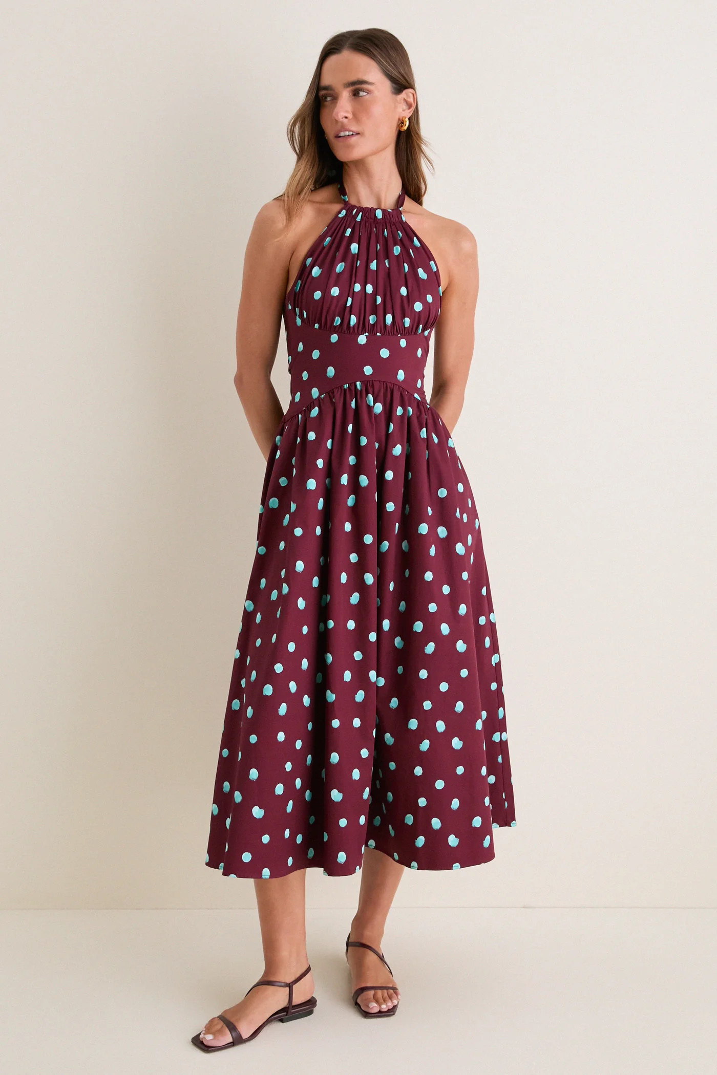 Maroon Halter in the Name of Love Midi Dress | Tuckernuck (US)