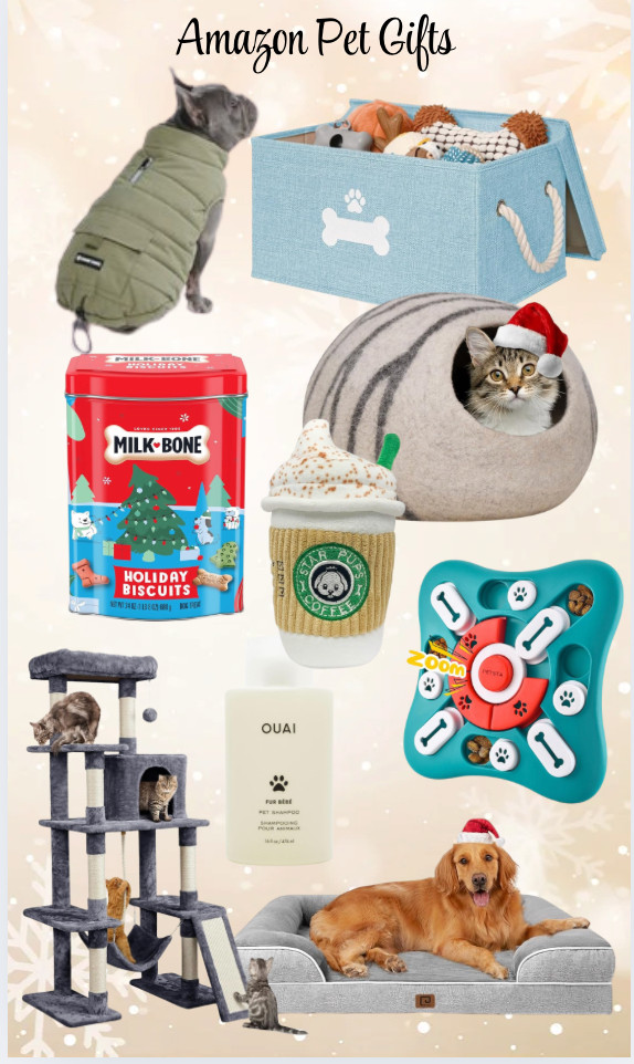 Sharing my favorite @Amazon pet gifts—cute, practical, and perfect for spoiling your furry ones this season. So many fun ideas to gift or stock up on. 

 #founditonamazon #ad #winterfavorites2025 #AmazonPets #PetGifts #LTKFinds #HolidayGifting #PetEssentials #LTKGiftGuide #LTKHoliday #LTKFindsUnder100