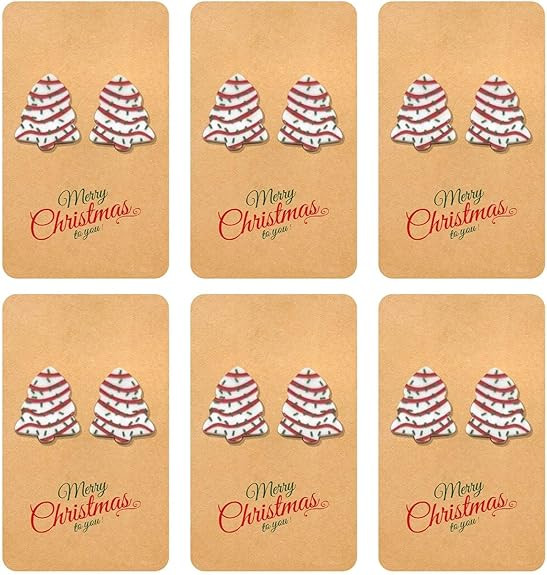 Christmas Earrings for Women Stocking Stuffers Cute Holiday Earrings Xmas Tree Bow Santa Elk Snow... | Amazon (US)