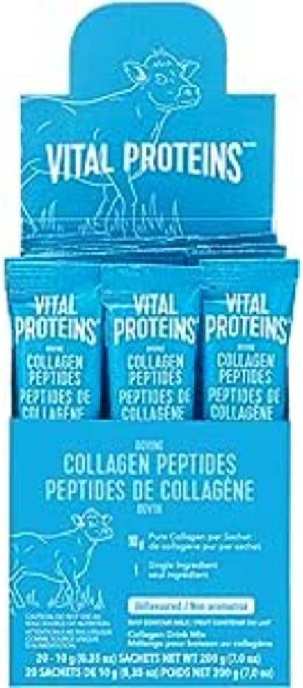 VITAL PROTEINS Bovine Collagen Peptides Powder, Single-serve Stick Packs, Unflavoured, Odourless,... | Amazon (CA)