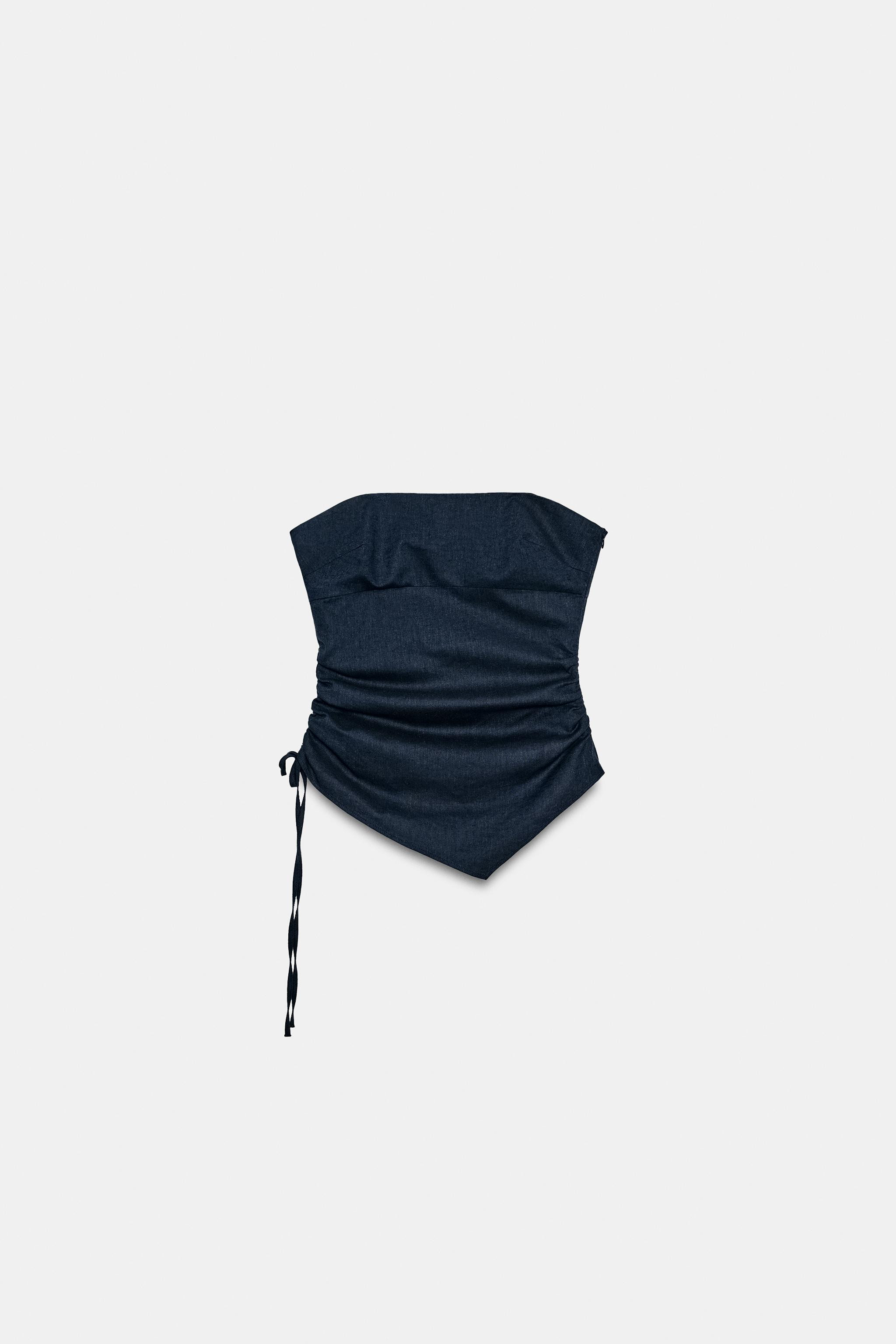 DRAPED LINEN TOP | Zara US