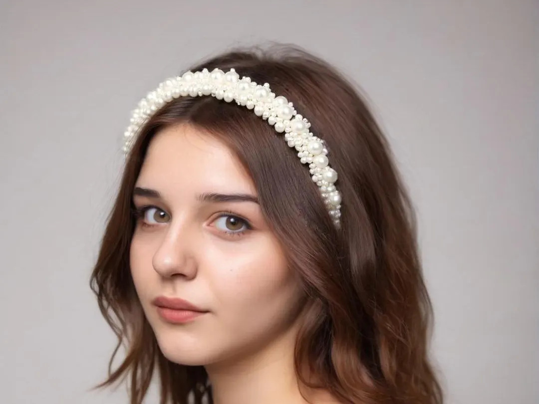 Beaded Pearl Padded Headband | Wedding Ivory Pearl Headband | Gorgeous Pearl Bridal Headpiece | H... | Etsy (US)