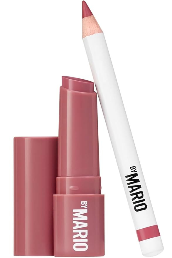 MAKEUP BY MARIO Rosewood Glow Lip Kit – Mini MoistureGlow Plumping Lip Serum & Ultra Suede Scul... | Amazon (US)