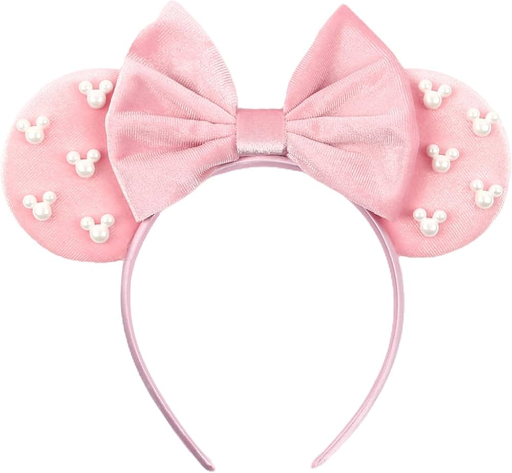 JOYFISCO Mouse Ears Headbands Shiny Bow Mouse Ears Headband Glitter Party Princess Decoration Cos... | Amazon (US)