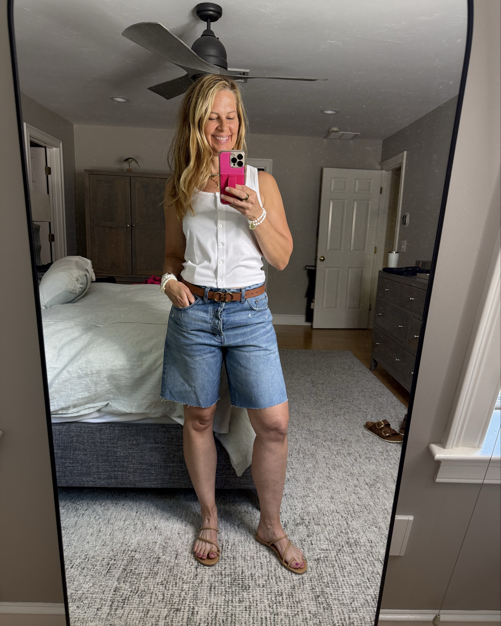 Jorts?!  Yes, for the season!  Grab them from Madewell and/or I found some from DL1961.  I feel they elevate a night out and paired with my favorite event and bag you can’t go wrong!  All items true to size 