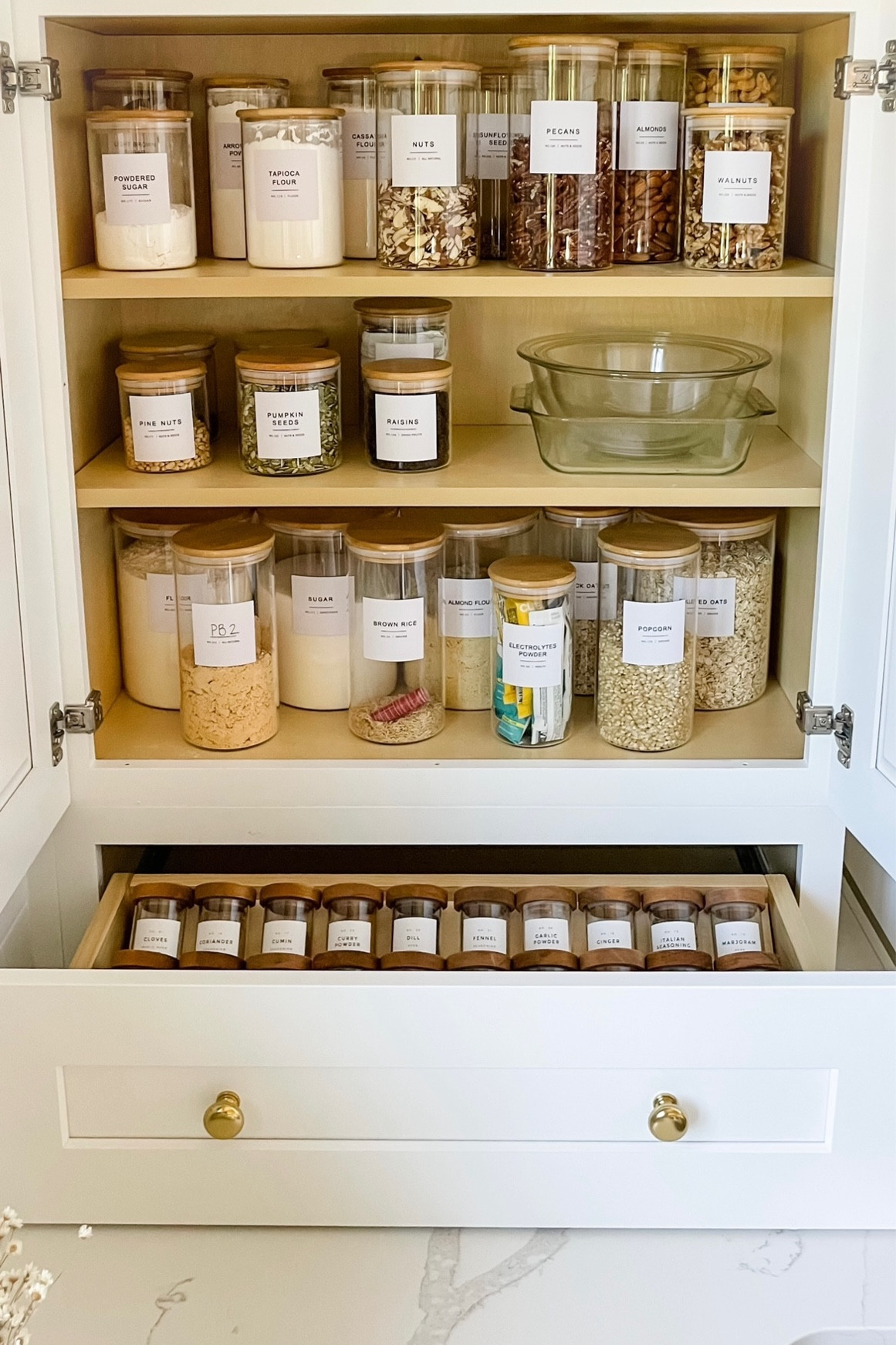 Pantry organization: glass containers and labels on sale at Amazon. #founditonamazon 

#LTKsalealert #LTKhome