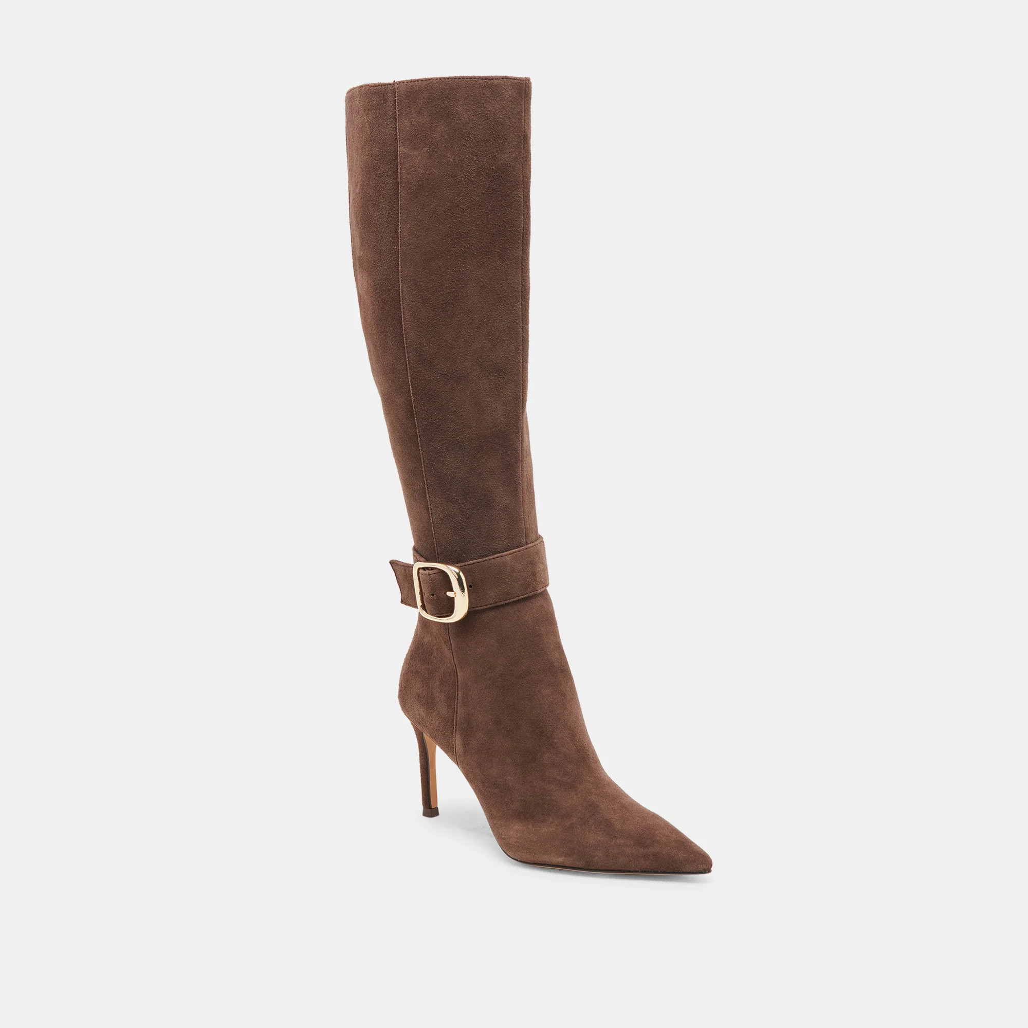 KINZY BOOTS DK BROWN SUEDE | DolceVita.com