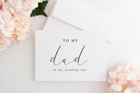 To My Dad On my Wedding Day Card To My Dad Card Wedding Day | Etsy | Etsy (US)