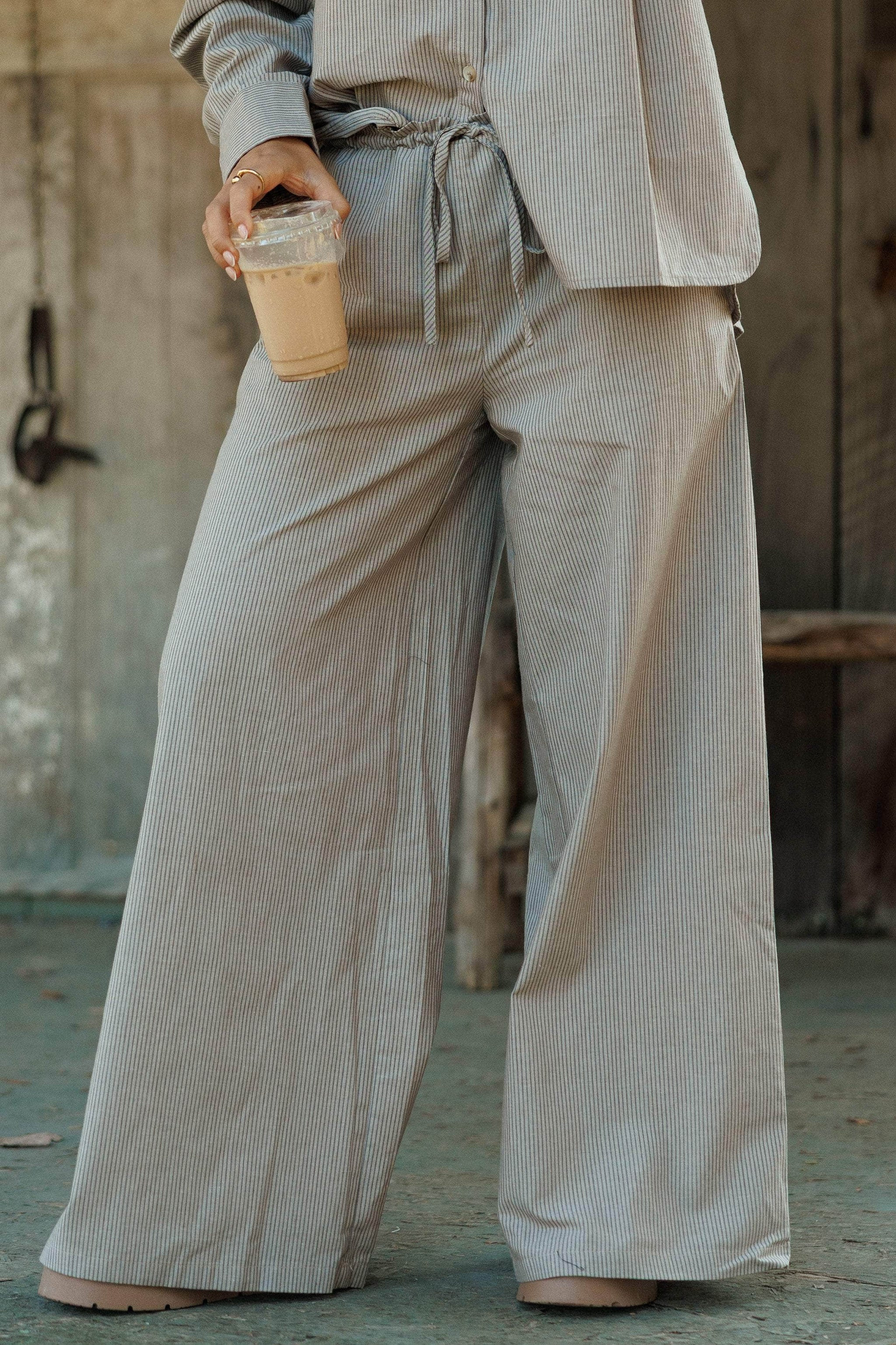 Second Cup Striped Pants | Lane 201 Boutique