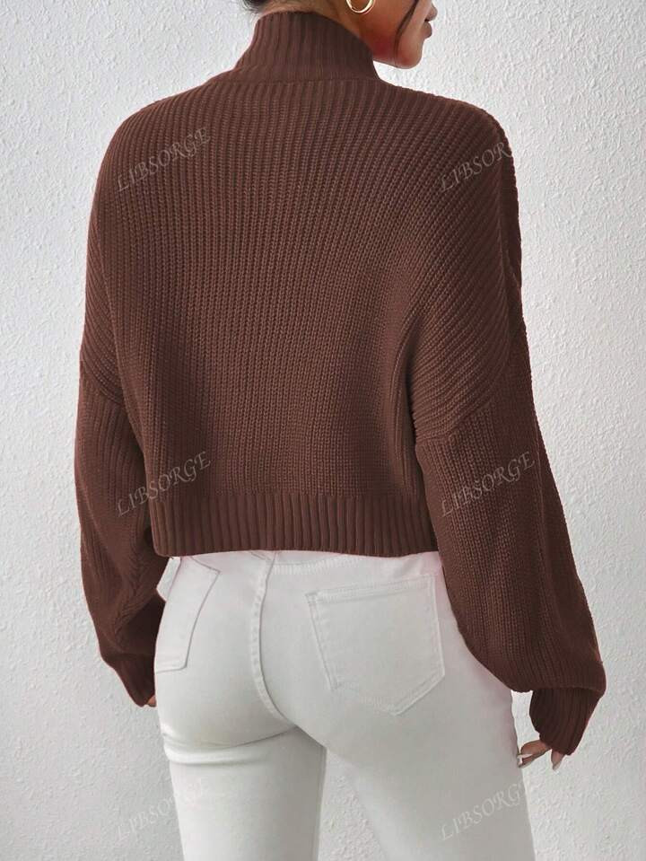 Women's Basic Cute Crop Sweaters Casual Lightweight Cozy Ribbed Knit Cropped Pullover Long Sleeve... | SHEIN