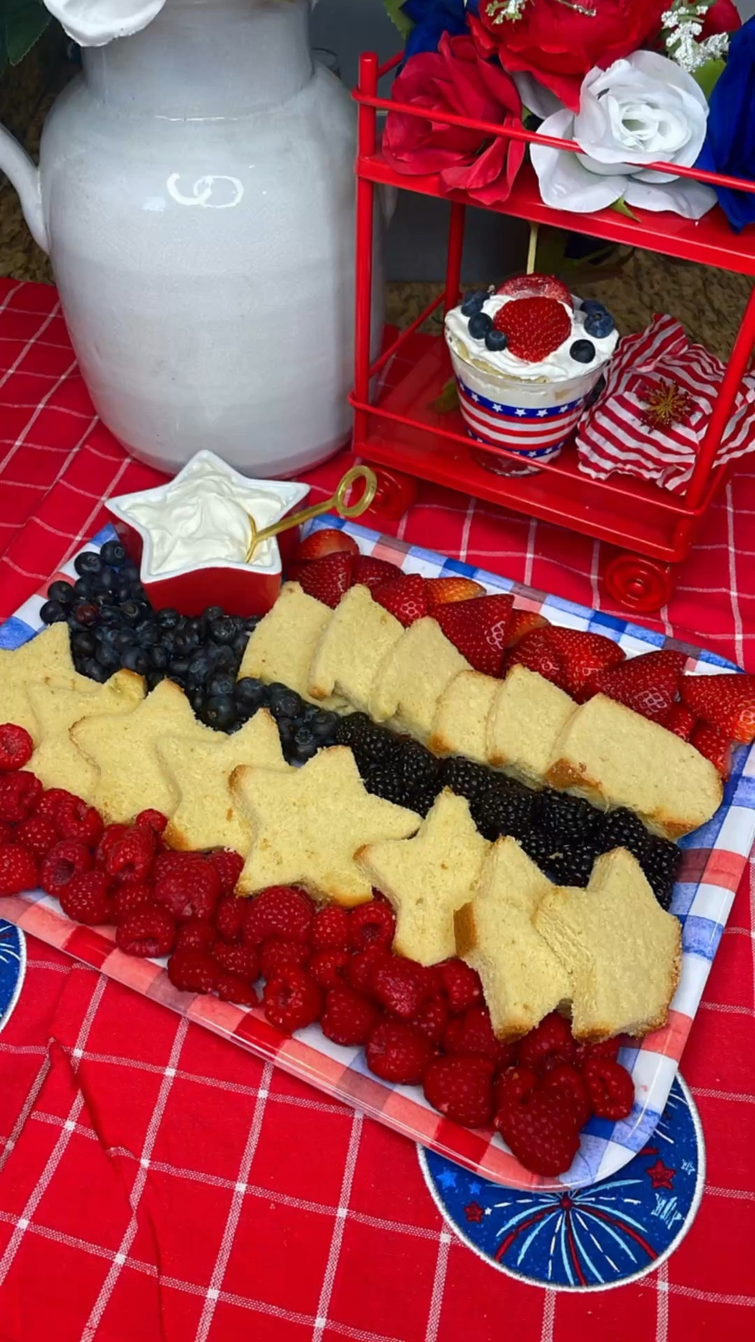 Patriotic Dessert Board s d I’m obsessed with how the STARS turned out! 

Cute patriotic servingware, (from grocery store but I’ll link Similiar) and adorable cookie cutters make presentation so cute! 

Patriotic, patriotic desserts, dessert ideas, USA, Memorial Day, 4th of July, seasonal, recipes 

#LTKSeasonal #LTKfoodie #LTKvlog