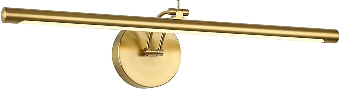 Picture Light Dimmable Hard Wired 23.62 Inch Adjustable Swing Arm Brass Wall Lights for Pictures ... | Amazon (US)