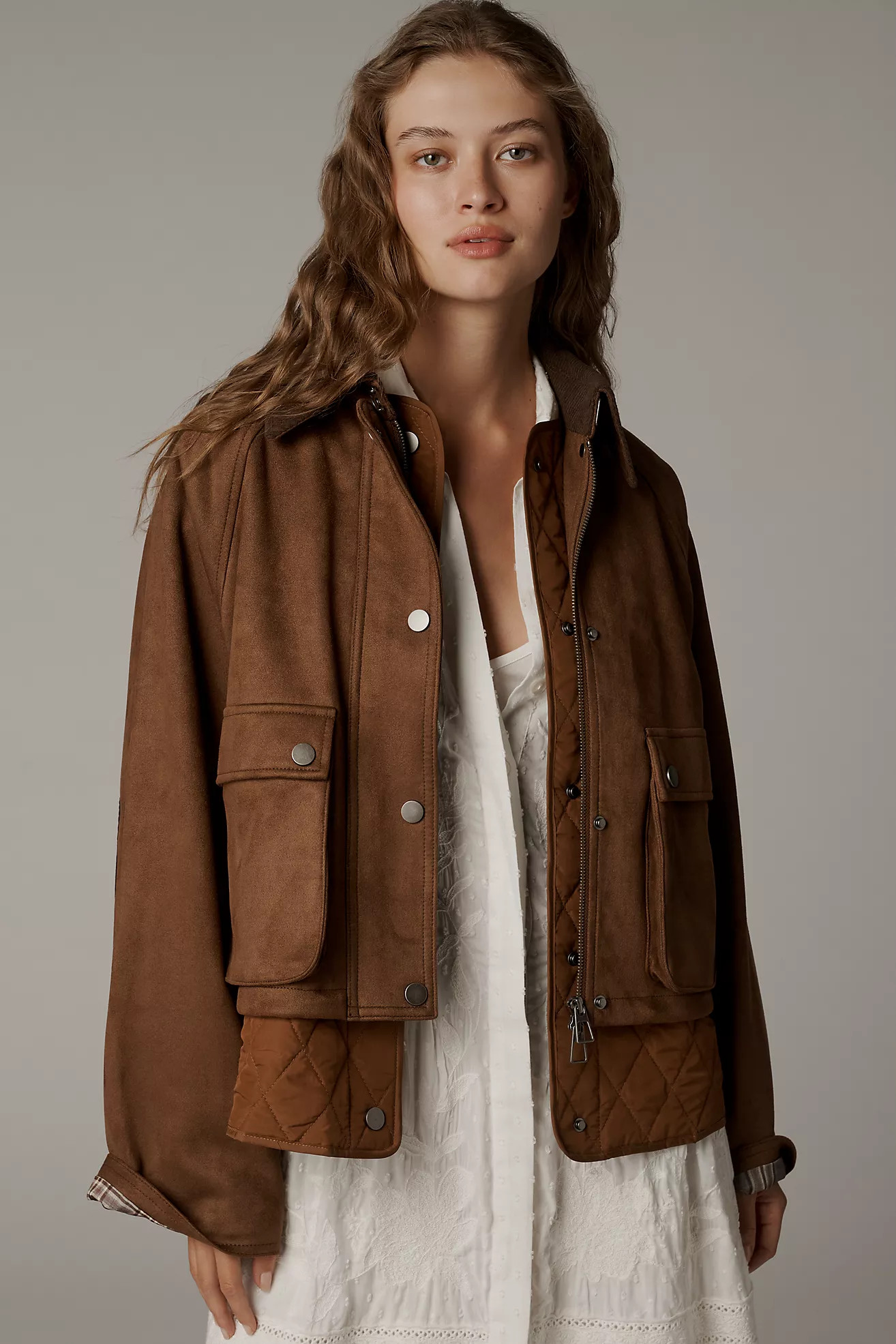 By Anthropologie Faux-Suede Twofer Jacket | Anthropologie (US)