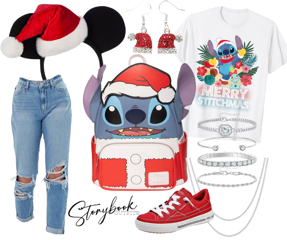 Merry STITCHMAS, friends! 
This outfit has me ready to celebrate Christmas island-style! I mean… Santa Stitch? In a tropical wreath?? I can’t handle the cuteness 

If you’re headed to the parks for the holidays (or just want cozy festive vibes at home), this look is playful, comfy, and sooo full of character. 

 

#LTKTravel