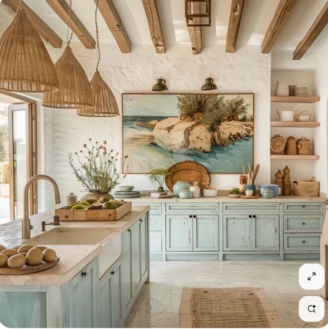 Layer in a sisal, jute, or seagrass rug for that hit of organic warmth and easy, natural charm 

 