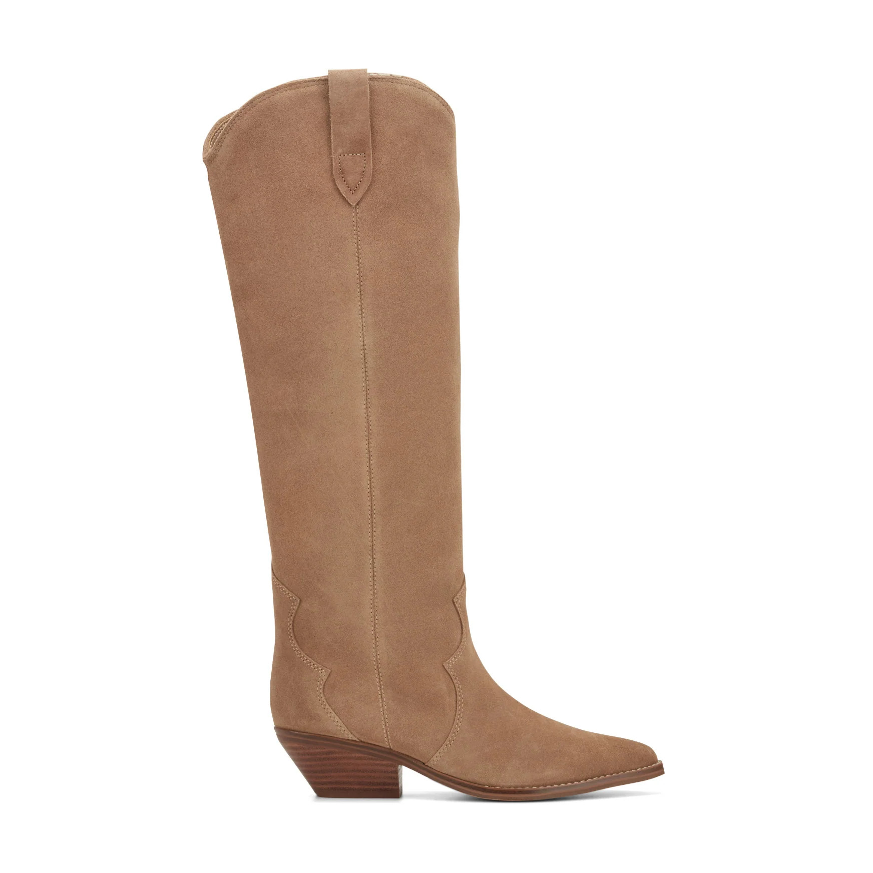 Women's Ander Leather Western Boot - Medium Natural Suede | Marc Fisher Footwear | Marc Fisher