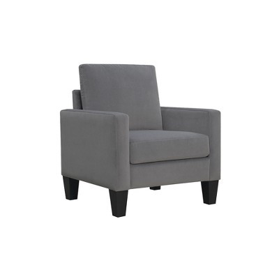 HomeRoots 32" Gray and Black Upholstered Arm Chair | Target
