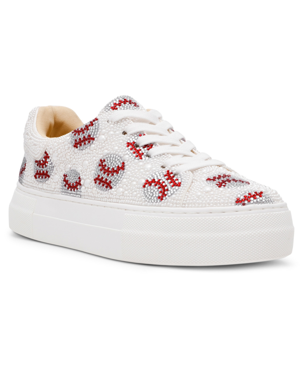 Betsey Johnson Women's Sidny Platform Sneakers - Baseball | Macy's