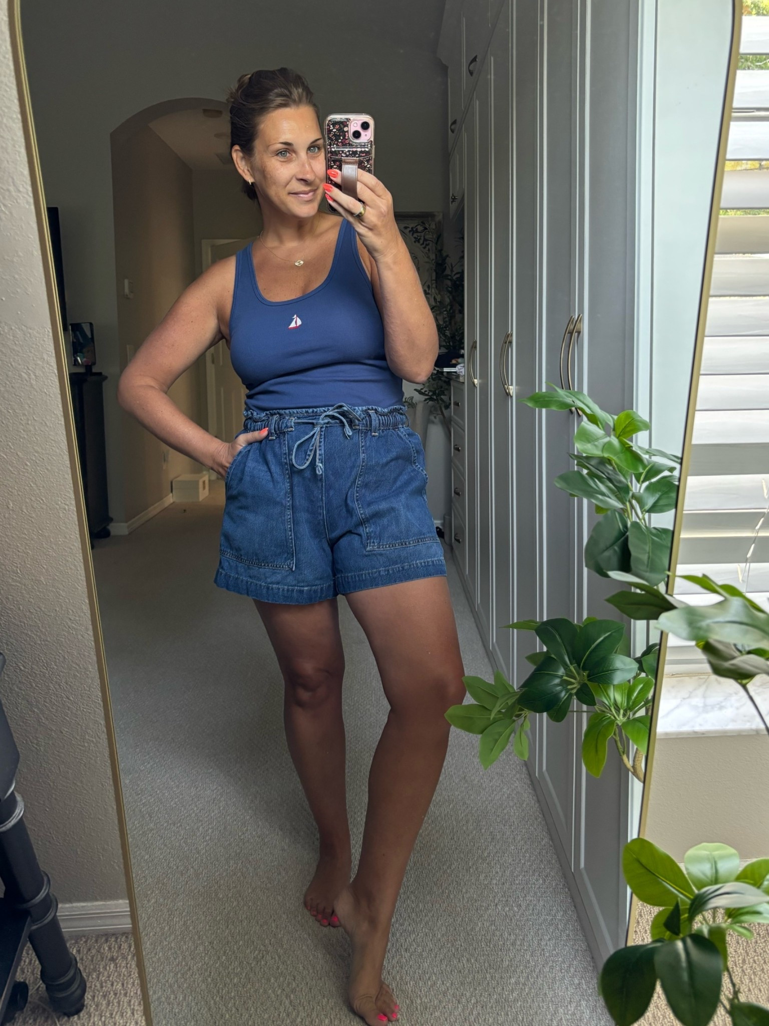 Casual summer fit- the comfiest denim shorts and cutie tank 

TTS: medium

#LTKootd #LTKgrwm #LTKMidsize