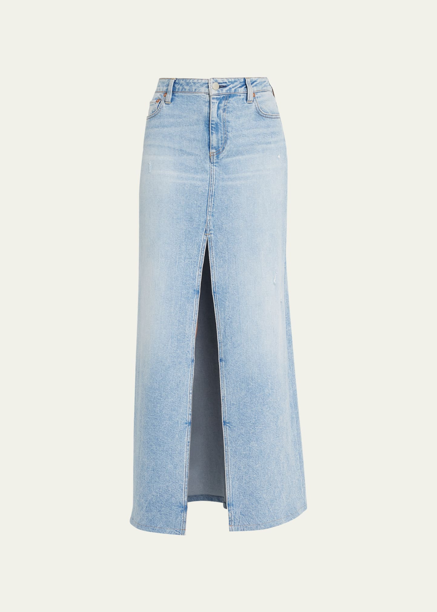 Alice + Olivia Rye High-Waisted Denim Maxi Skirt | Bergdorf Goodman