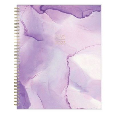 2022-23 Academic Planner Weekly/Monthly Frosted 8.5"x11" Alcohol Ink Purple - May Designs for Blu... | Target