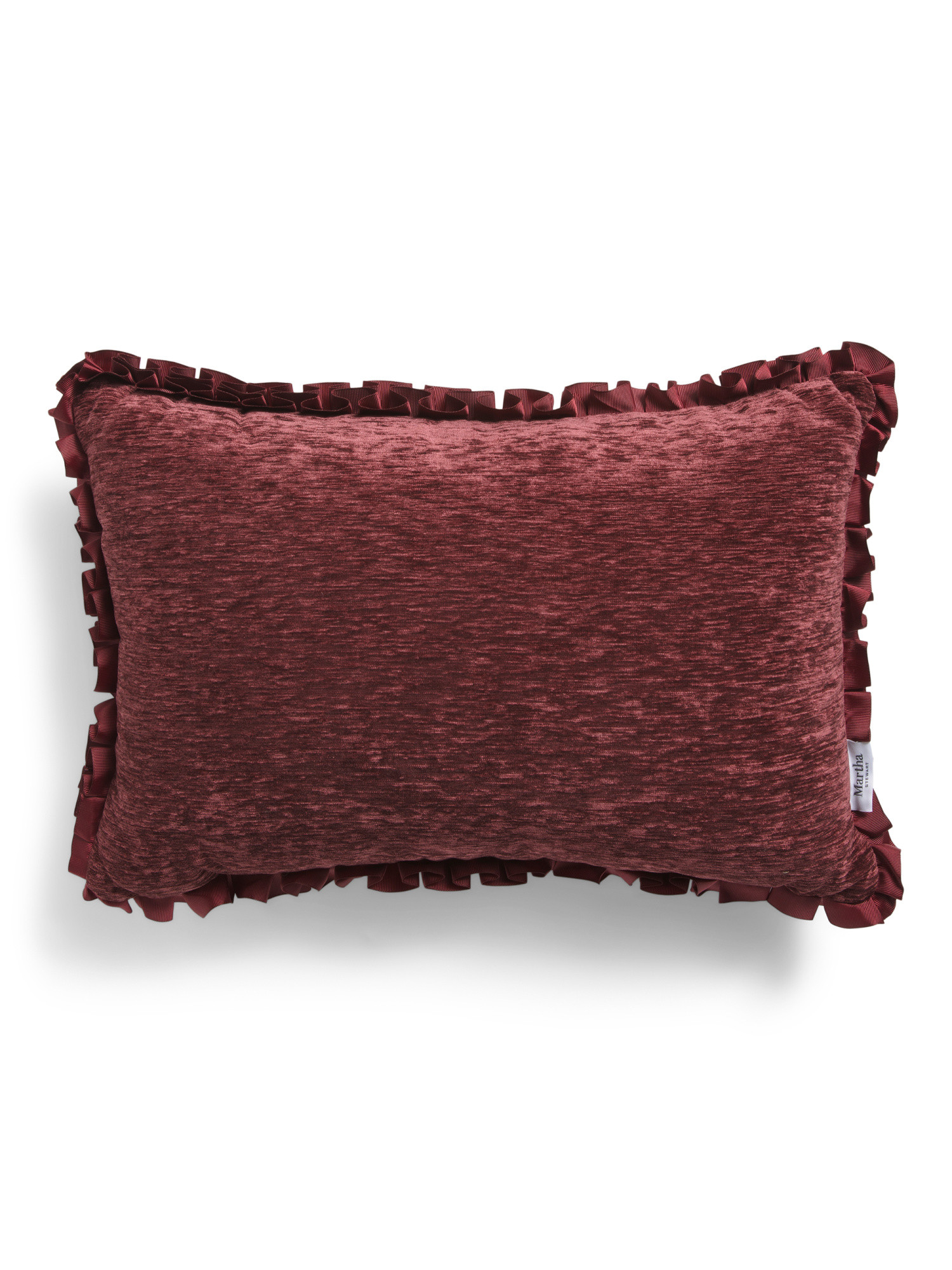 14x20 Velvet Chenille Pleated Ruffle Bolster Pillow | Home | Marshalls | Marshalls