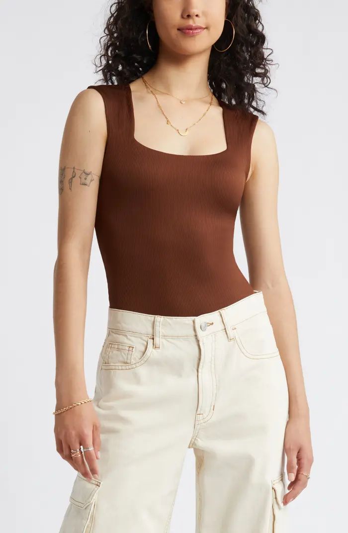 BP. Butter Rib Square Neck Bodysuit | Nordstrom | Nordstrom