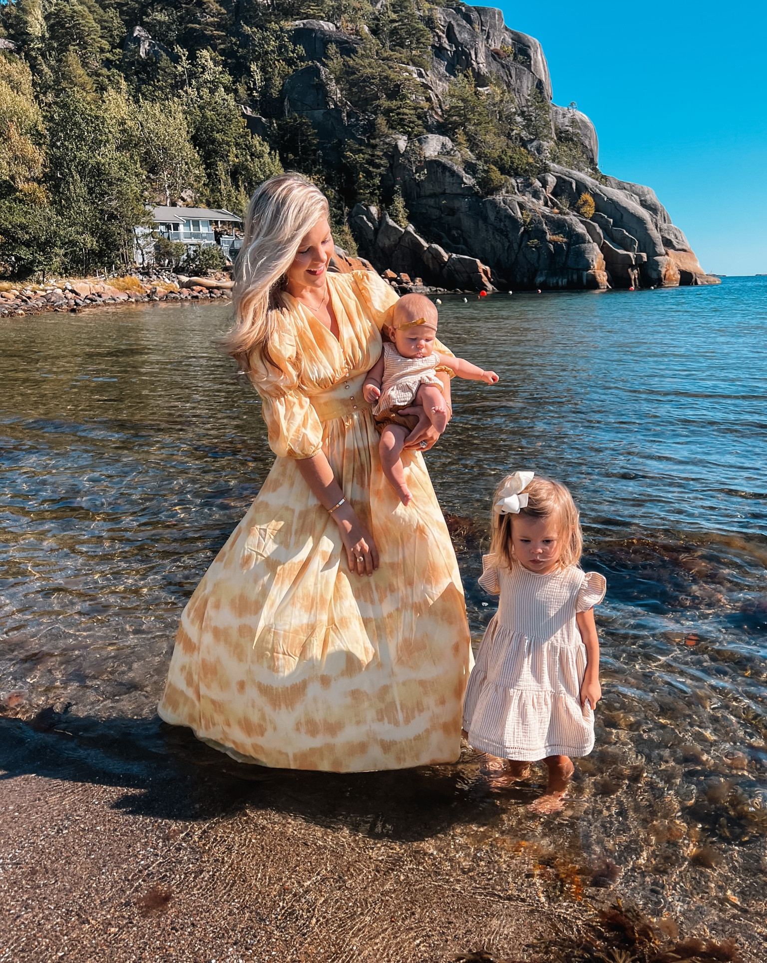 Maxi dress. Yellow dress. Tie dye dress  