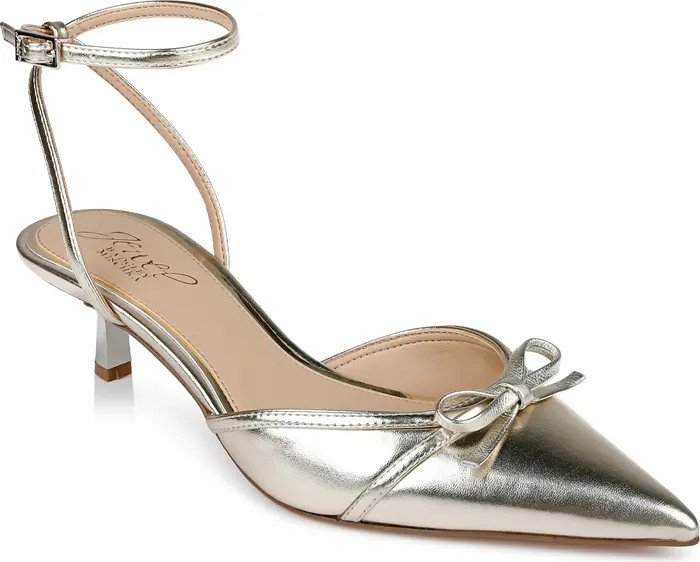 Talasia Ankle Strap Pointed Toe Kitten Heel Pump (Women) | Nordstrom