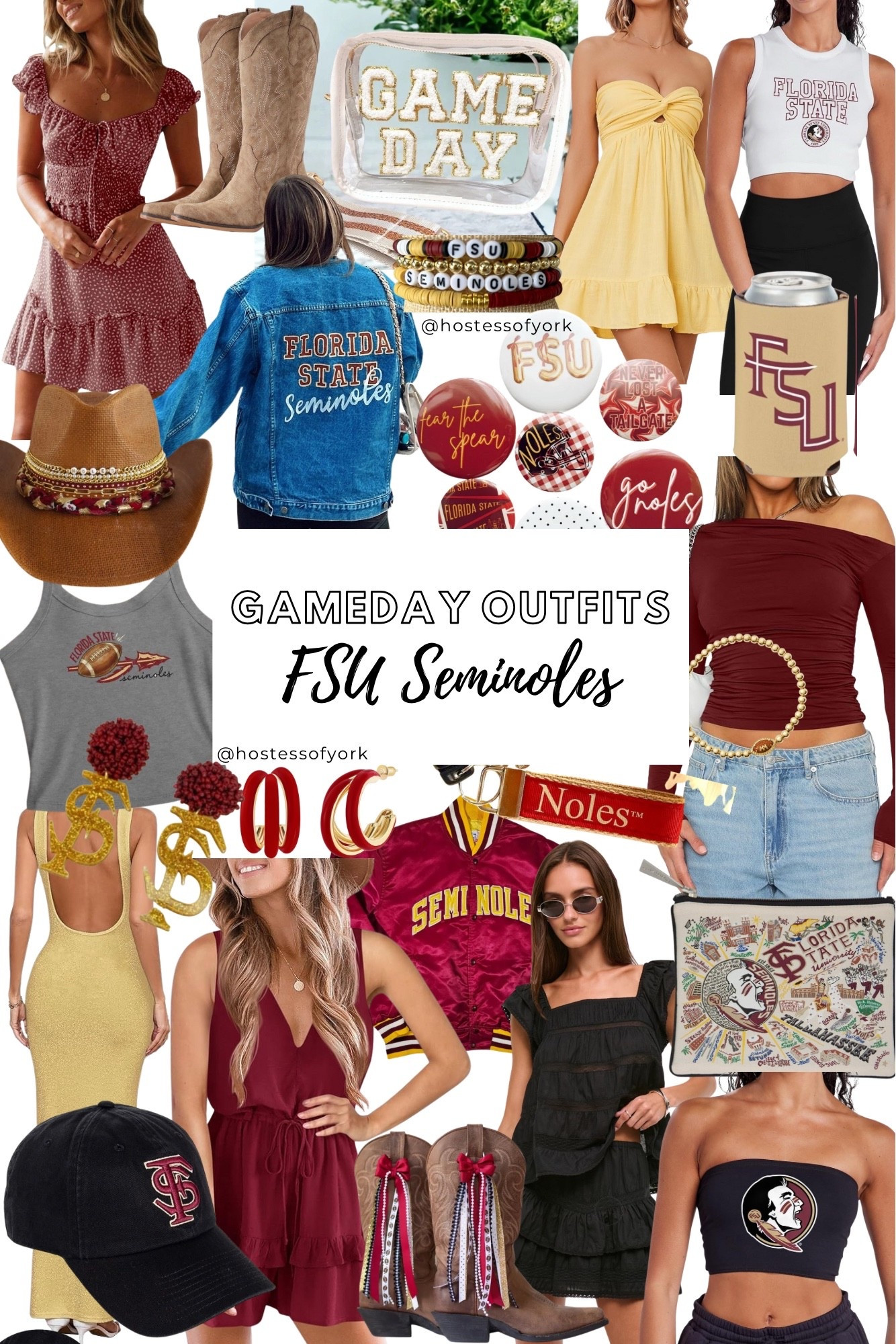 Florida State Seminoles football gameday outfit ideas! Everything you need to kickoff a great season! 🏈🪶
#acc #football #gameday #florida #college #sports #outfits #stadium #fashion #ncaa #garnet #gold #sorority #tailgate #tallahassee #game #seminole #university



#LTKSeasonal #LTKParties #LTKStyleTip