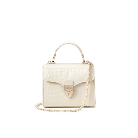 Mini Mayfair® Bag
        Ivory Patent Croc | Aspinal of London
