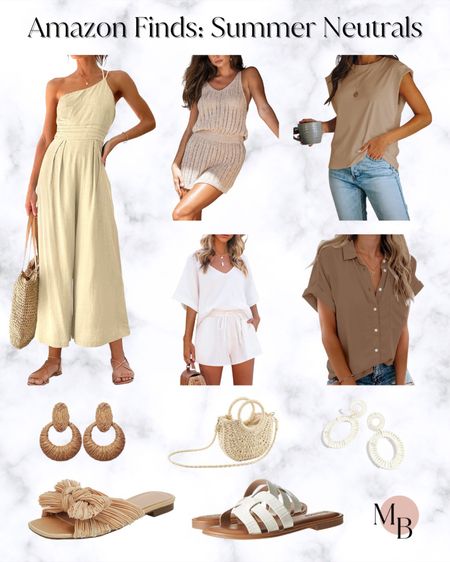 Stylish Amazon Summer Neutrals. Lovely beige, brown, white, and texture patterns that are amazing for any summer party, brunch, cookout, and date! 

#LTKstyletip #LTKFind #LTKSeasonal