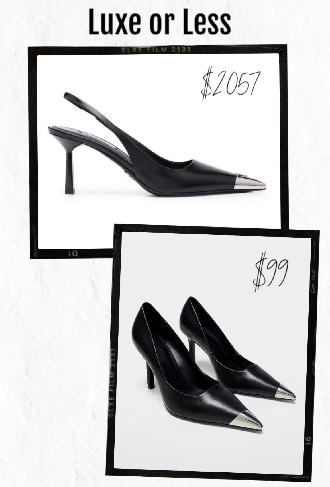 Luxe or less! Great designer lookalike. Perfect heels for all your holiday events. 

Metallic shoes, pumps, silver toe cap heels, gift ideas, gift ideas for her, shoe crush, holiday gift, The Stylizt. 

#LTKGiftGuide #LTKshoecrush #LTKHoliday