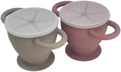 Amazon.com: BraveJusticeKidsCo. | Snack Attack II Baby Snack Cup | 2 pack | Collapsible Toddler S... | Amazon (US)